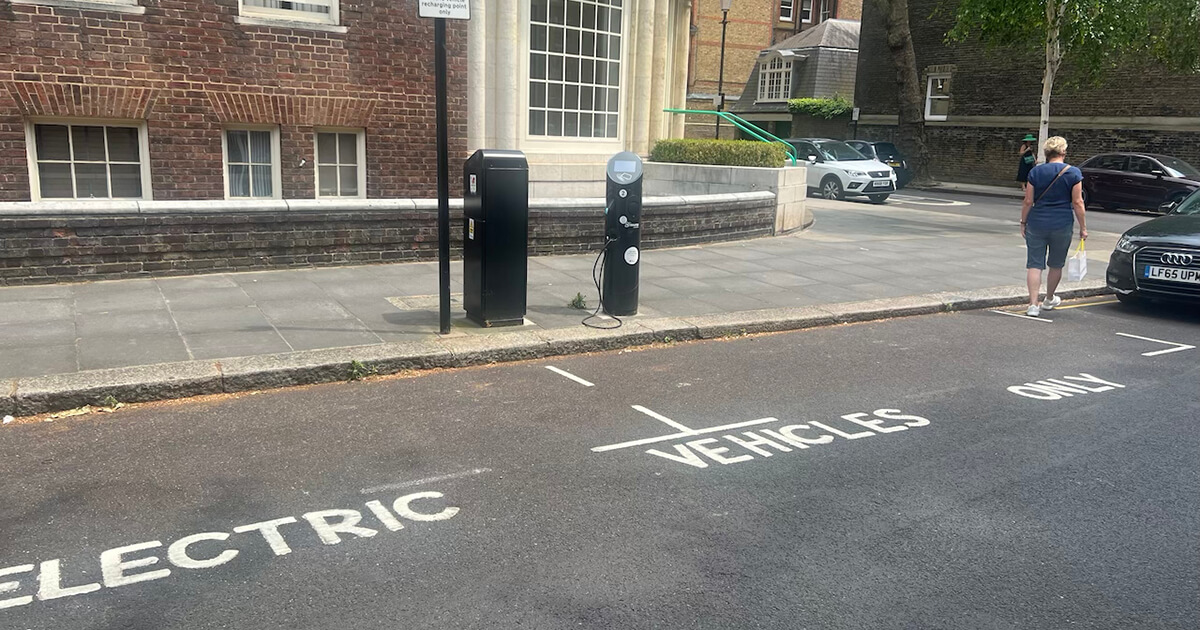 Charging station in the UK